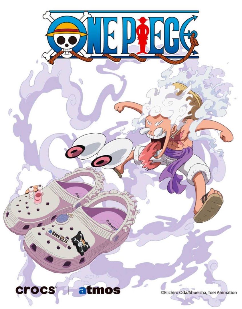 Instock ] Atmos x Crocs One Piece Luffy Gear 5, Hobbies & Toys