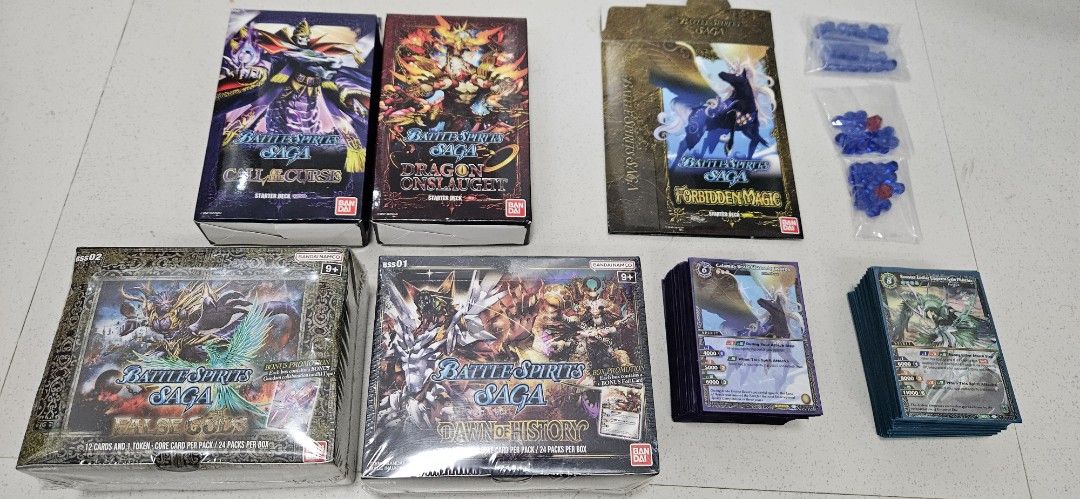 BATTLE SPIRITS TCG - 4 Intro Decks 2 Booster Boxes (Category: Card Packs) located in Subic. Submitted by jakeb1353 (Listing ID 1376084381, Image 1). Description: Selling a Battle Spirits Trading Card Lot. 4 Intro Decks. 2 still Sealed , 2 Fully Sleeved on DragonShield sleeves. 2 Booster boxes Dawn of History & False Gods sealed. $2500 for everything. That's a steal..