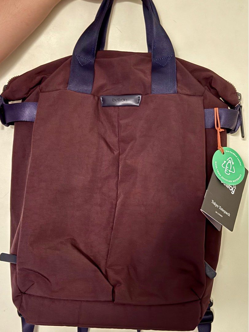 Bellroy Tokyo Totepack 20L Deep Plum (Category: Backpacks) located in Quezon City. Submitted by loisranulf02 (Listing ID 1376025598, Image 1). Description: Bellroy Totepack 20L Deep Plum Zippers and leather parts are in excellent condition 1. Padded laptop sleeve for devices up to 15’’ 2. Padded backpack shoulder straps that tuck away flat 3. Vertical front pockets for easy access on the go 4. Multiple internal pockets to organize your things 5. 