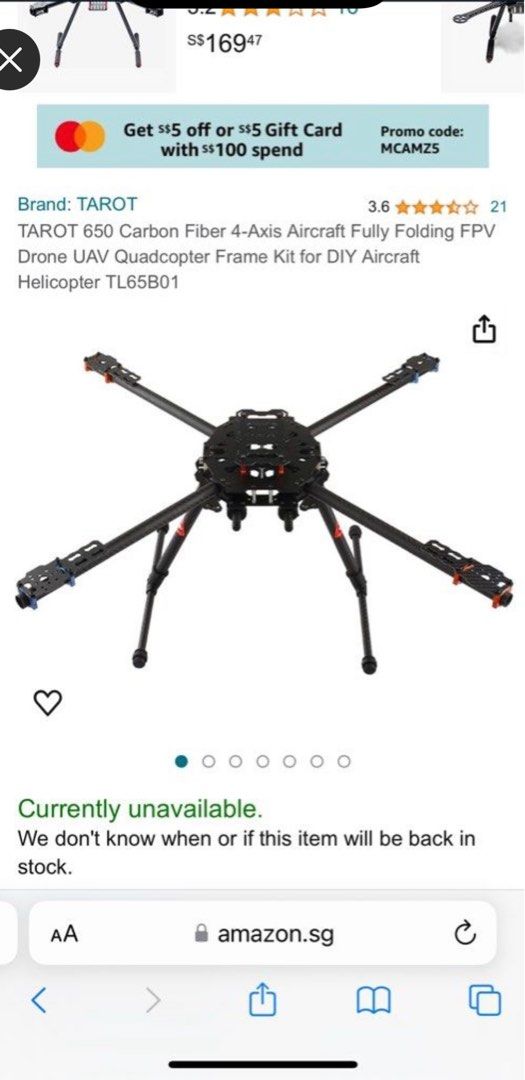 BN Tarot 650 Carbon Fibre drone frame62863068056578110