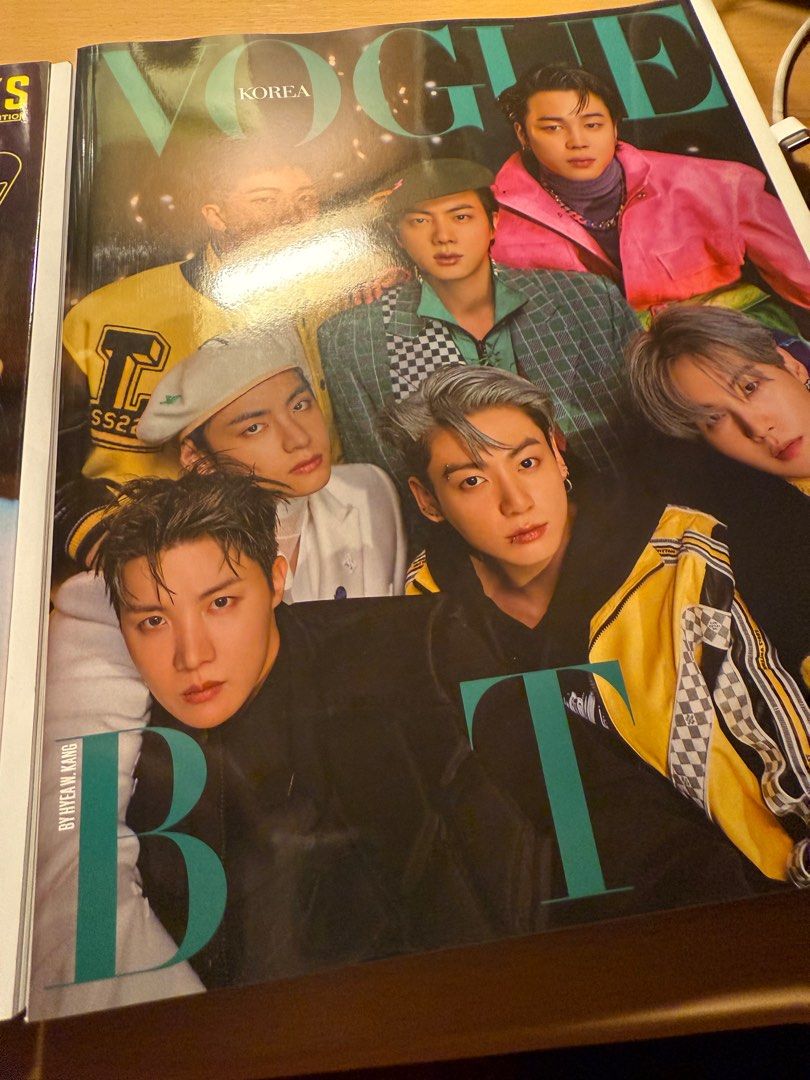 BTS Magazines in GQ and Vogue (Category: Magazines) located in Manila. Submitted by assortedmixies (Listing ID 1376172782, Image 2). Description: 800 for the 3!! sale!! scanned it once then stored, bought this for 800 each plus shipping now selling for 1200 for the 3. #jungkook #V #BTS.