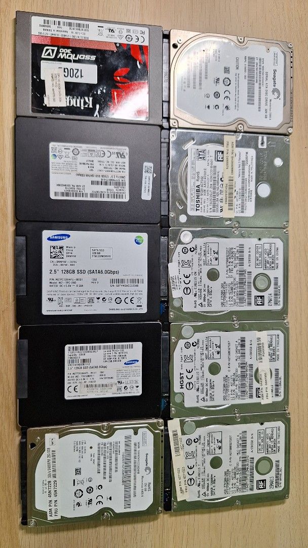 Bulk HDD SSD Lot - Seagate, Toshiba, Samsung628630851614741112