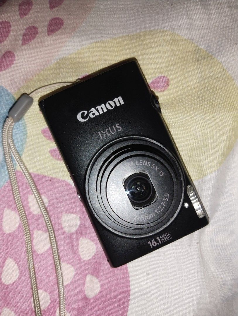 CANON IXUS 125 HS (Category: Cameras) located in Manila. Submitted by andrheaaa (Listing ID 1376169007, Image 2). Description: ᯓ★CANON IXUS 125 HS hi lovies! i'm selling my preloved camera!♡ ᯓ★6,599 php 𐙚⋆°🦢.⋆ᥫ᭡𐙚⋆°🦢.⋆ᥫ᭡𐙚⋆°🦢.⋆ᥫ᭡ ABOUT THIS CAM: ° resolution: 16.1 mp ° 5x optical zoom ° image stabilizer ° can take videos ° ISO 100 - 3200 ° fully functional CONDITION ★ 9.5/10 - body cosmetics ★ all buttons - working ★ flash - working ★ zoom in