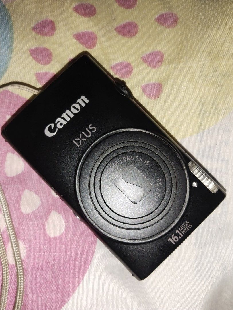 CANON IXUS 125 HS (Category: Cameras) located in Manila. Submitted by andrheaaa (Listing ID 1376169007, Image 1). Description: ᯓ★CANON IXUS 125 HS hi lovies! i'm selling my preloved camera!♡ ᯓ★6,599 php 𐙚⋆°🦢.⋆ᥫ᭡𐙚⋆°🦢.⋆ᥫ᭡𐙚⋆°🦢.⋆ᥫ᭡ ABOUT THIS CAM: ° resolution: 16.1 mp ° 5x optical zoom ° image stabilizer ° can take videos ° ISO 100 - 3200 ° fully functional CONDITION ★ 9.5/10 - body cosmetics ★ all buttons - working ★ flash - working ★ zoom in