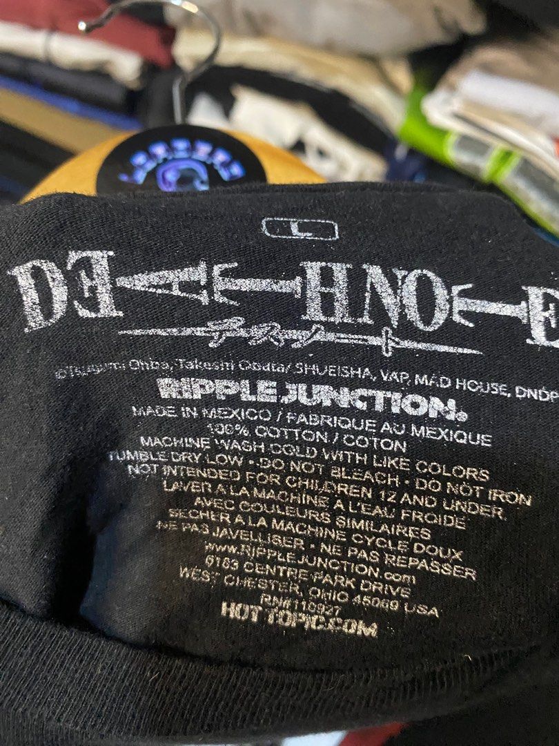 Death Note Ripple Junction Misa Graphic Shirt (Category: Tshirts & Polo Shirts ) located in Cavite. Submitted by dracokidstuff (Listing ID 1376155357, Image 3). Description: Death Note Ripple Junction Misa Graphic Shirt Size: Large Dimes: W20 L29 Very good condition Issue loose stitch check pics and need wash 499 plus sf.