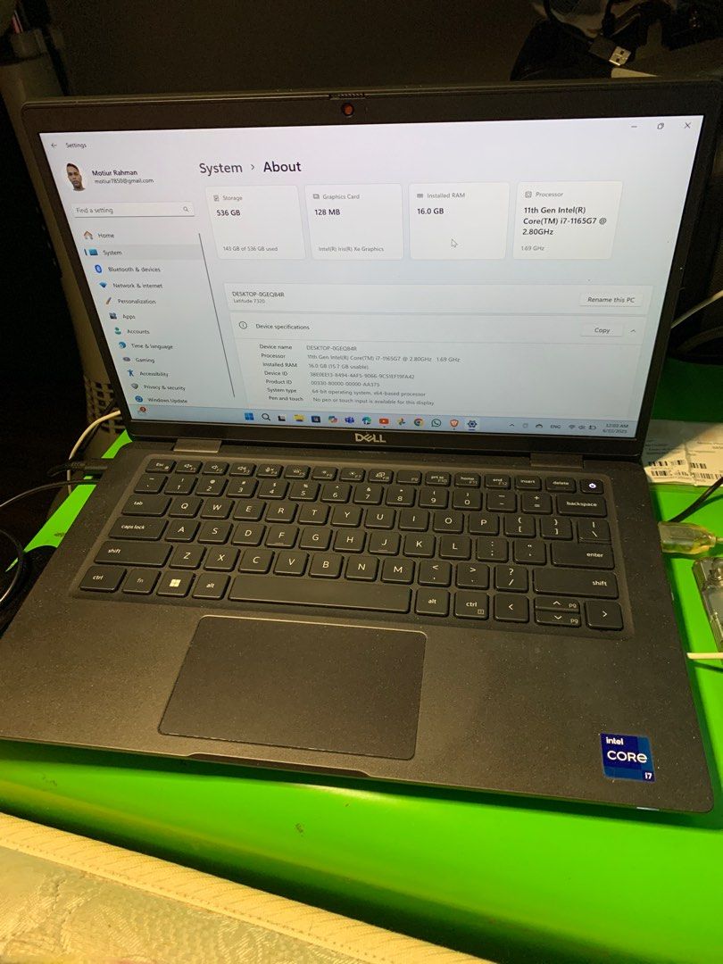 Dell Latitude 7320 Laptop, 11th Gen Intel,SSD 512 GB62863060286979112