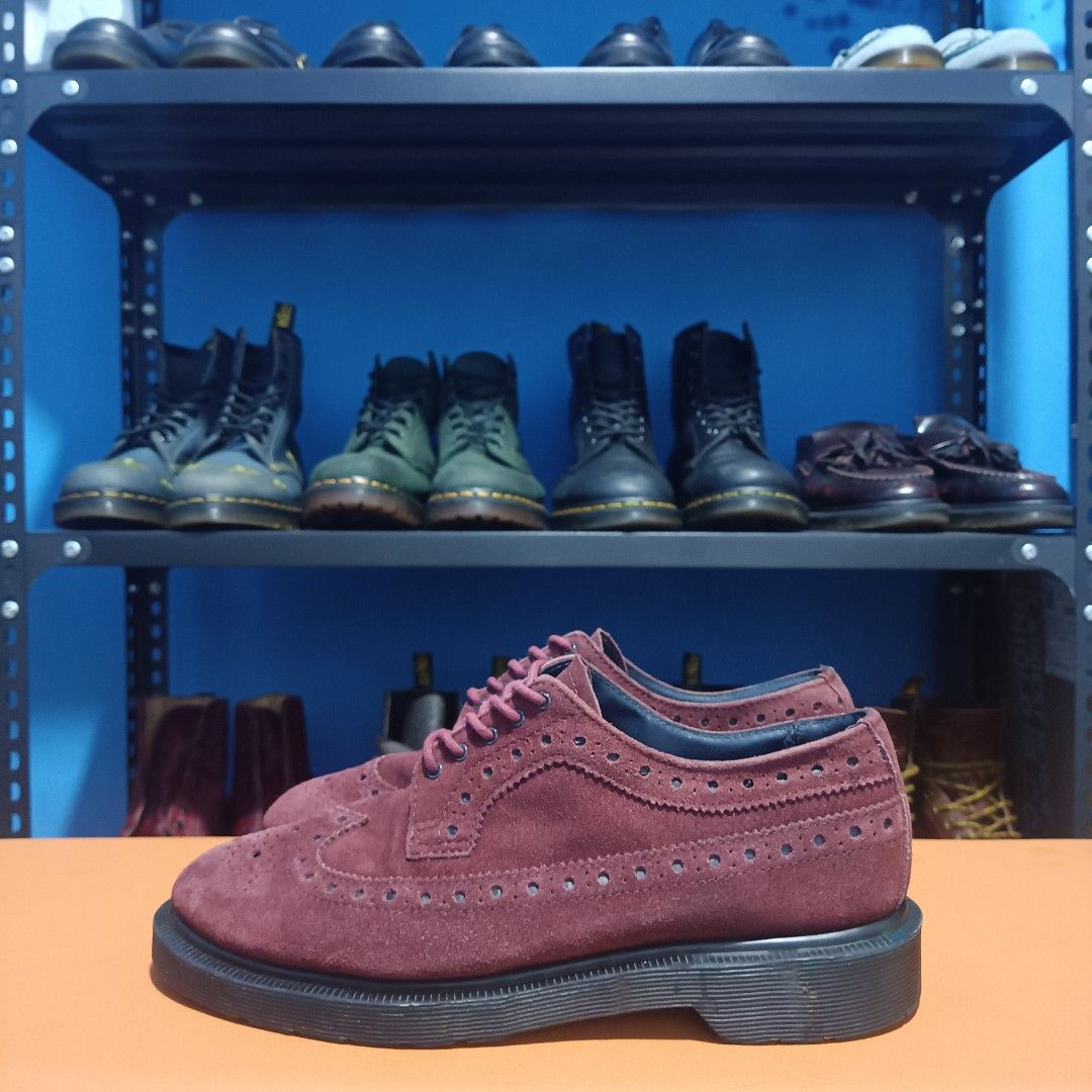 Dr Martens 3990 Suede Wingtip Red Burgundy Size 39 fit 40 docmart dr ...
