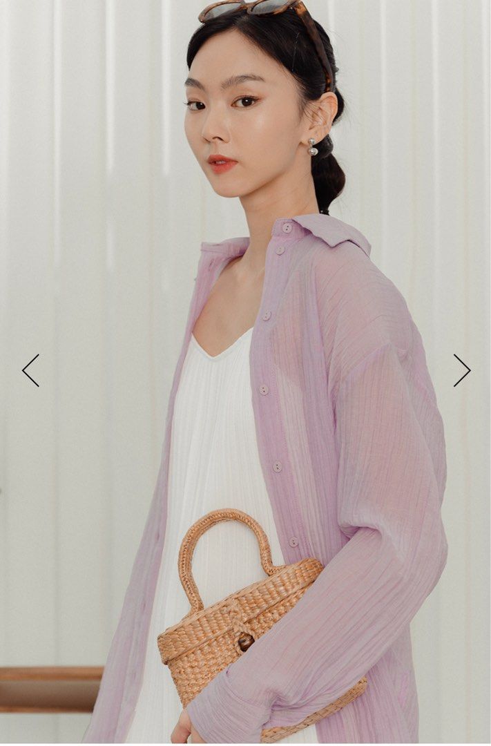 Fash Mob COREY TENCEL SHIRT IN LILAC (Category: Shirts) located in Singapore. Submitted by goldlatte (Listing ID 1376210394, Image 2). Description: Brand New.