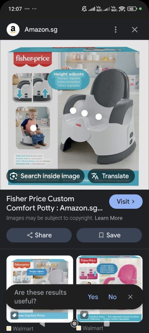 Fisher Price comfort Potty (Category: Other Baby Bathing & Changing Needs) located in Quezon City. Submitted by rufanny (Listing ID 1376056845, Image 3). Description: brand new, never used sealed. color: dark grey Adjustable Height: It features two adjustable heights to provide a custom and comfortable fit for the child. Comfort & Security: Armrests and a high seat back are included to help children feel secure and comfortable during potty traini