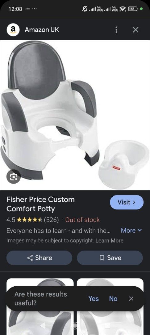 Fisher Price comfort Potty (Category: Other Baby Bathing & Changing Needs) located in Quezon City. Submitted by rufanny (Listing ID 1376056845, Image 2). Description: brand new, never used sealed. color: dark grey Adjustable Height: It features two adjustable heights to provide a custom and comfortable fit for the child. Comfort & Security: Armrests and a high seat back are included to help children feel secure and comfortable during potty traini