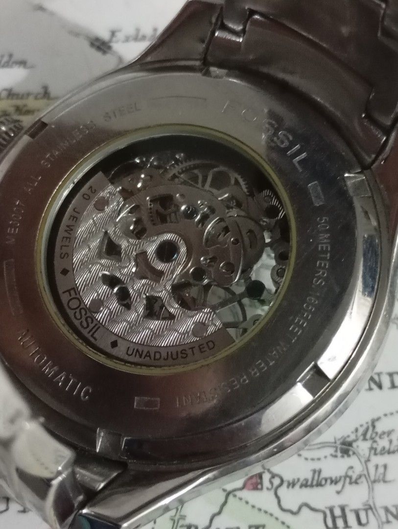 Fossil skeleton automatic (Category: Men's Watches) located in Las Pinas. Submitted by quick_deals_great_finds2 (Listing ID 1376163179, Image 3). Description: Original good working condition with 45mm big size fits wrist 6.8 inches Fully functional keeps time.