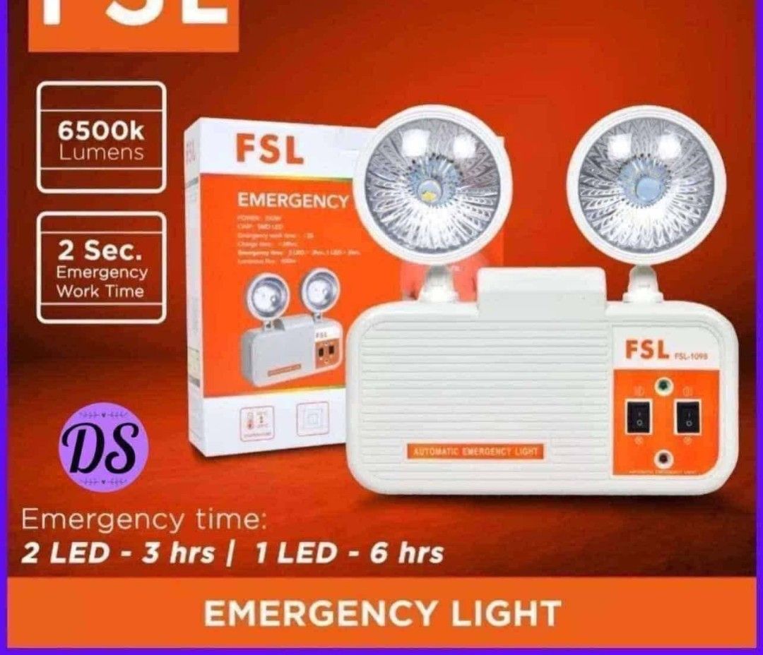 FSL Emergency Light 1098, Furniture & Home Living, Lighting & Fans ...