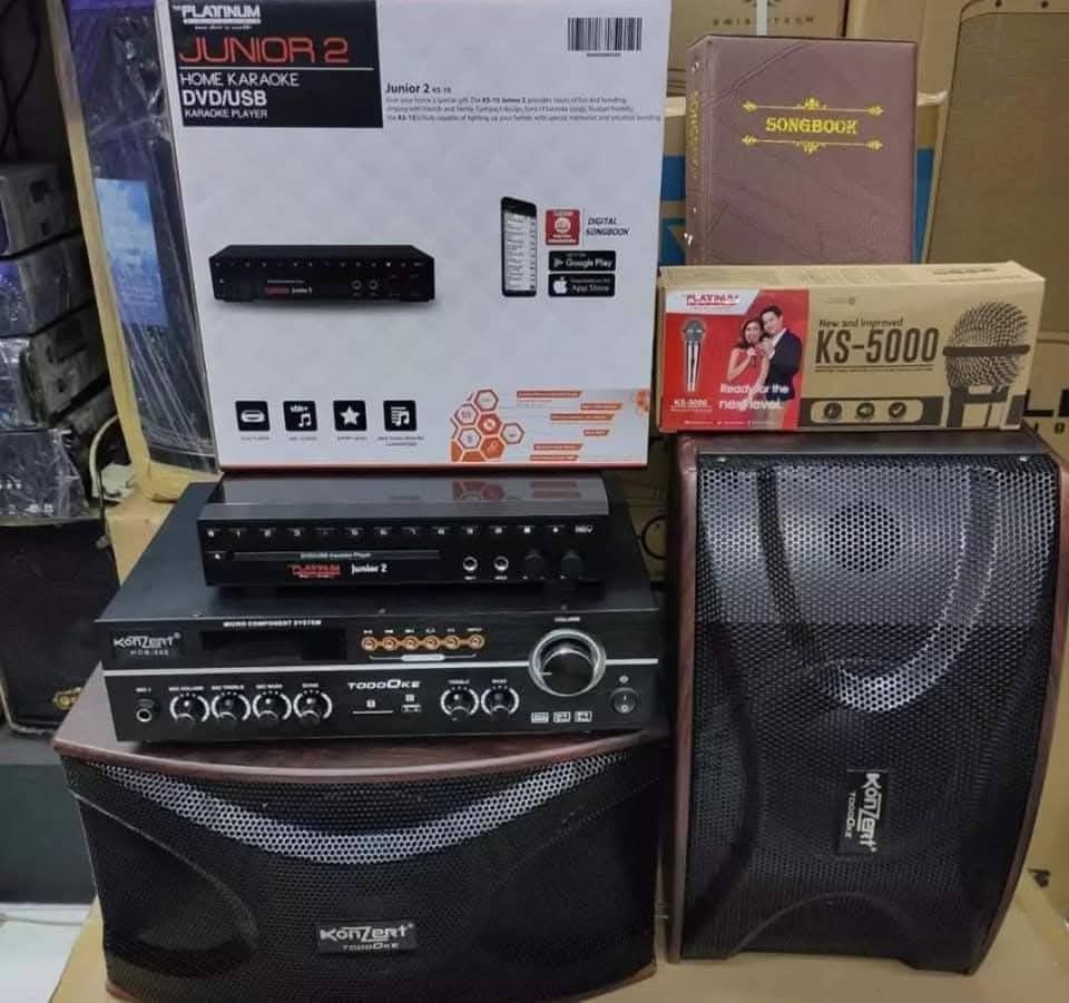 GSb Konzert amplifier speaker (Category: Soundbars, Speakers & Amplifiers) located in Manila. Submitted by dolorchris69891 (Listing ID 1376074301, Image 2). Description: 🌹Konzert Kcs -222 amplifier speaker set (Original ) 🌹Platinum jr lite 🌹Free mic one amplifier (2 channel 8 ohms speaker) two speaker (8”) Free 1pc.Corded Microphone Remote control Speaker wire 2500 watts PMPO.