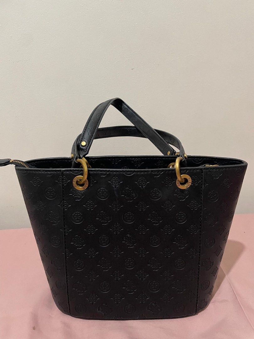 guess noelle elite totebag small black