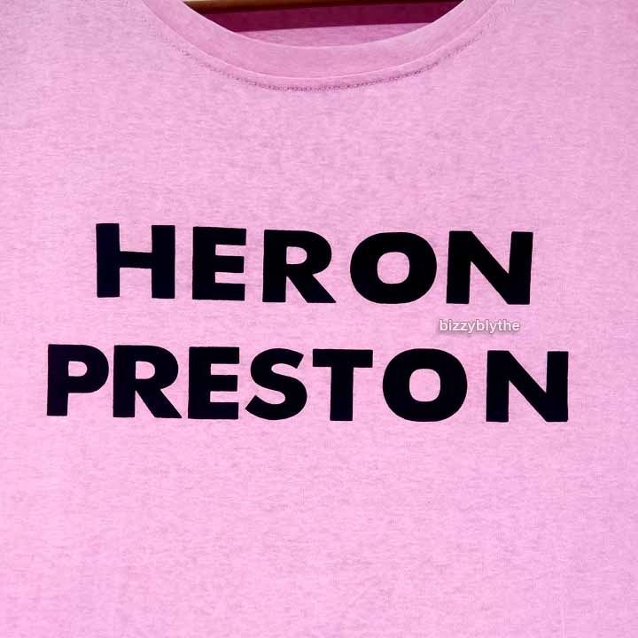 Heron Preston Tshirt (Category: Luxury Apparel) located in Manila. Submitted by bizzywizzy (Listing ID 1376157019, Image 3). Description: Heron Preston SS Tee 500% Done With Today / Where's the exit Soft Baby Pink Crew Neck T-shirt no tags dm to purchase and offer payment: bank | cash | gcash.