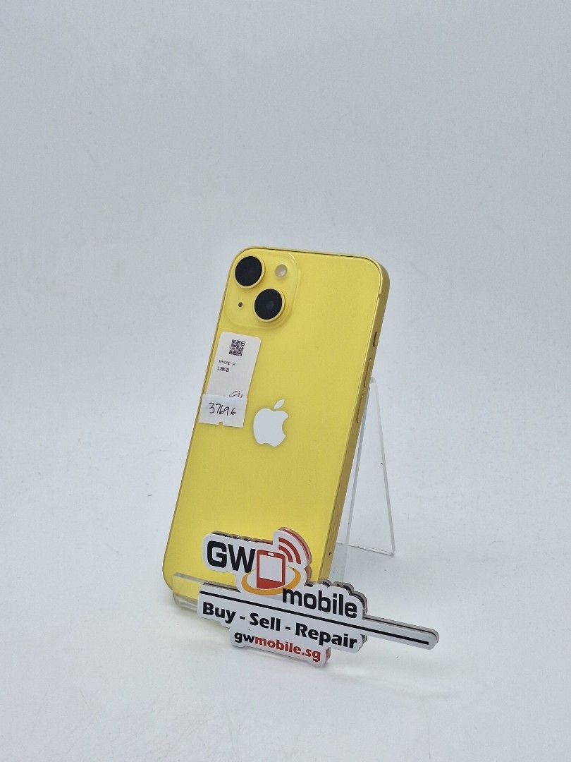 iPhone 14 Yellow 128GB (Category: iPhone 14 Series) located in Singapore. Submitted by gwmobile.sg (Listing ID 1376092499, Image 1). Description: .