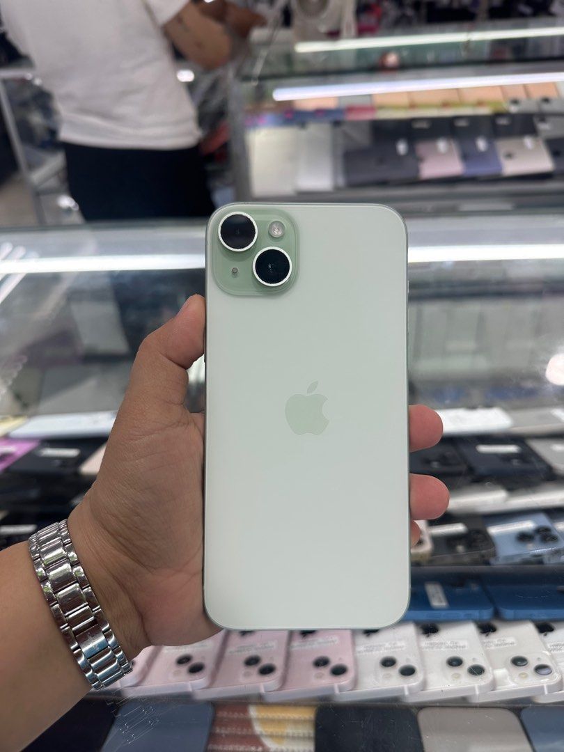Iphone 15+ 128gb 97% batt FU NTC (Category: iPhone 15 Series) located in San Juan City. Submitted by javedsgadgetshop (Listing ID 1376186351, Image 1). Description: INSTALLMENT OPTIONS : SPAY LATER / GGIVES / CREDIT CARD! WE BUY AND SELL SO PWEDE MAGBINTA OR SWAP ! Quick Specs : Iphone 15+ •128gb •NTC Variant •97% batt health •Factory Unlock •95% Smoothness •No hidden issue | No Repaired •100% Authentic | Not Refurbished •w/ OEM Charger & store w