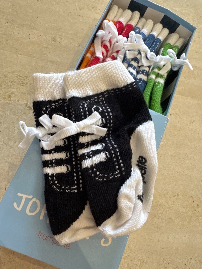 Johnny's Trumpette Baby Socks (10 pairs) (Category: Babies & Kids Fashion) located in Singapore. Submitted by pinkcandyfloss123 (Listing ID 1376120695, Image 2). Description: .