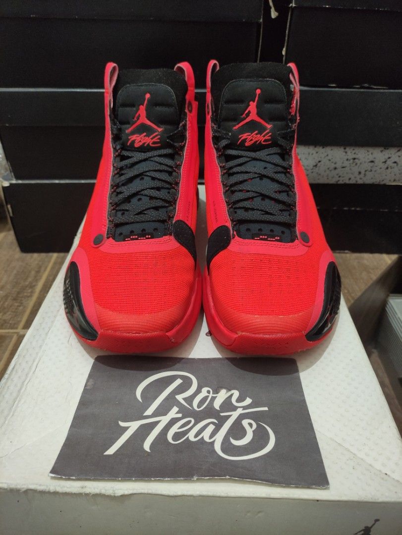 Jordan 34 Infrared (Category: Sneakers) located in Cebu City. Submitted by RONHEATS (Listing ID 1376060310, Image 3). Description: size 9.5 legit/original guaranteed ✅ very good condition with OG box.
