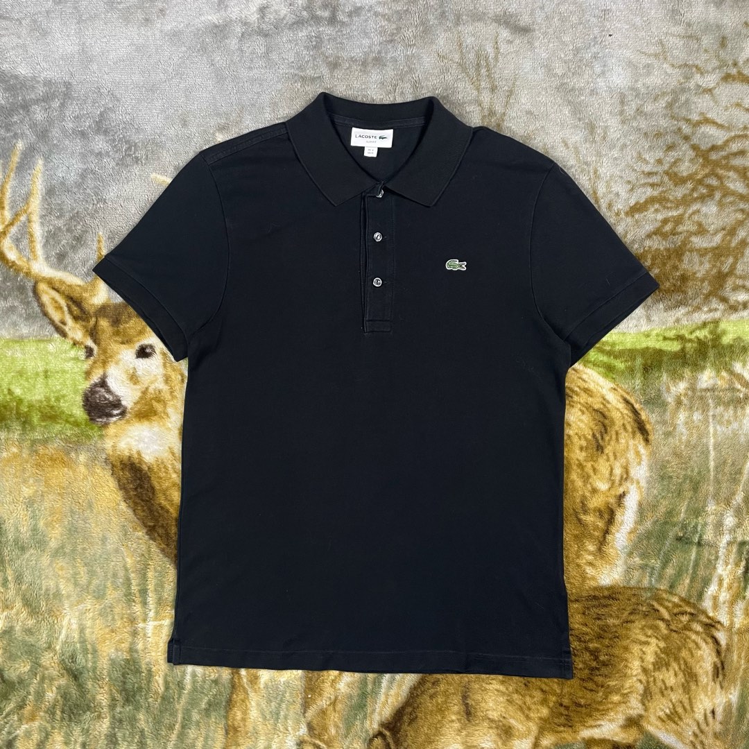 Lacoste Slim Fit Black Polo Shirt, Men's Fashion, Tops & Sets, Tshirts ...
