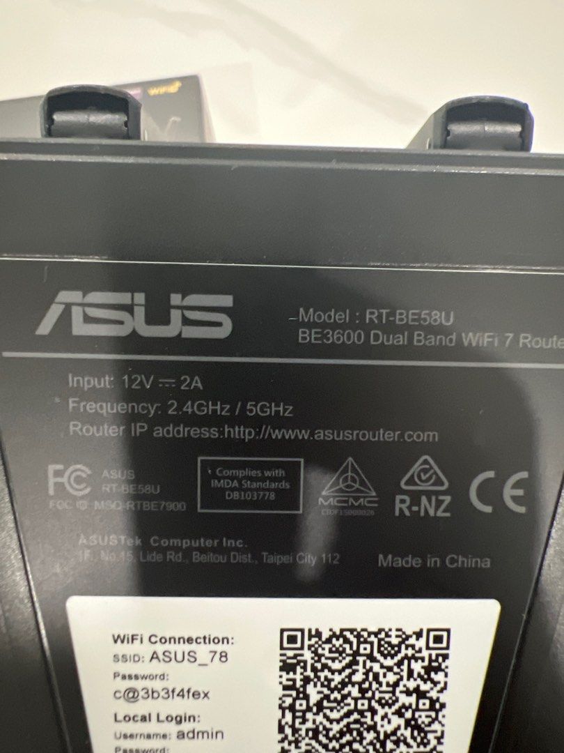 [LIKE NEW] ASUS RT-BE58U BE3600 Dual-Band Router63150924168833112