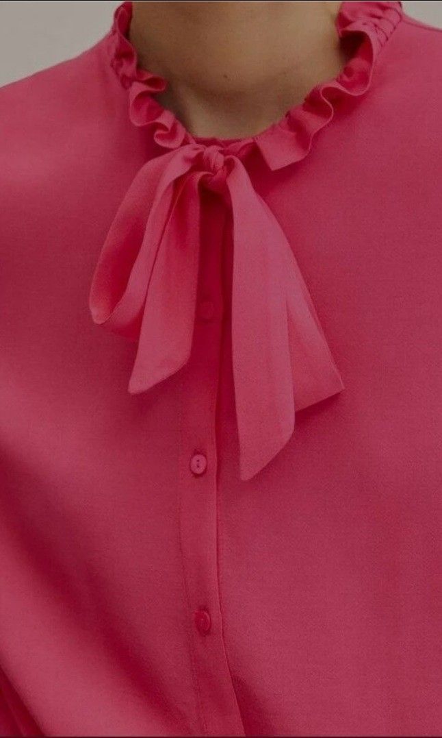 MANGO Tie Neck Blouse (Category: Blouses) located in Makati City. Submitted by worn2work_treasures (Listing ID 1376105114, Image 3). Description: .