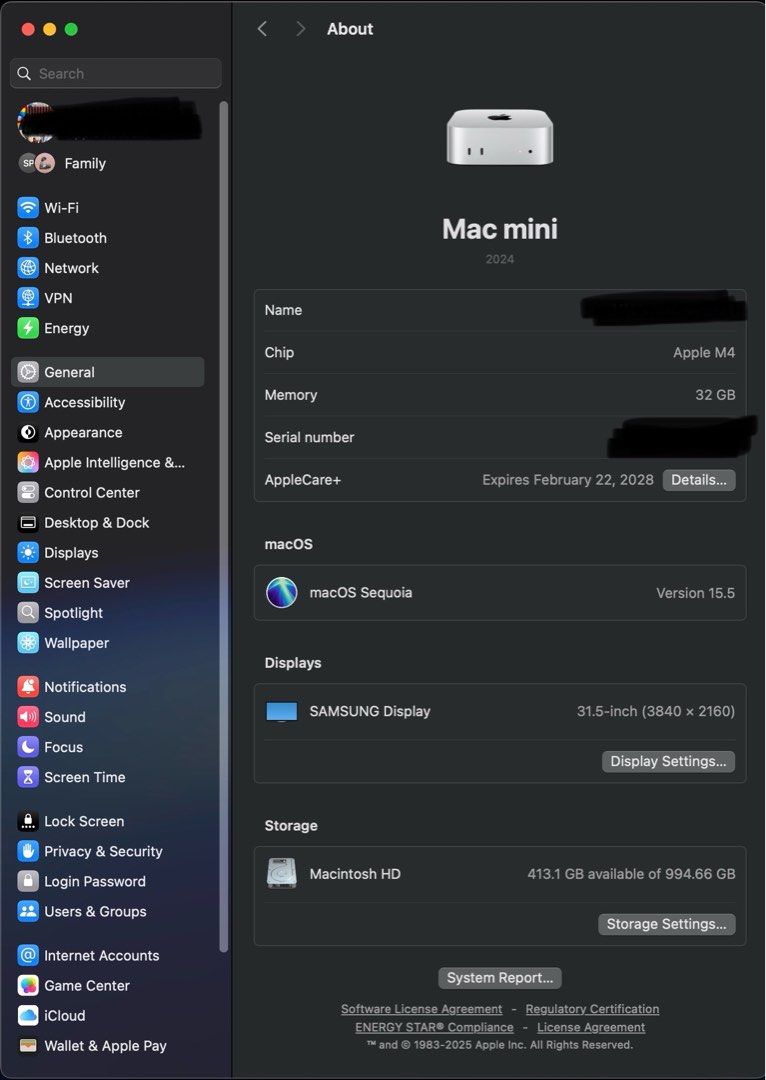 Mint Apple Mac Mini M4 32GB RAM 1TB SSD with AC+ Feb 202862853056799107111