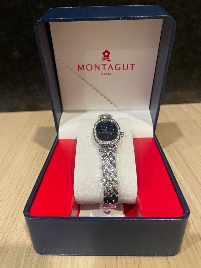 Montagut lady dresswatch (Category: Bags & Wallets) located in Singapore. Submitted by faith777 (Listing ID 1376139766, Image 1). Description: 100% authentic, Complete with box, guaranteed card,stripe adjustment gear.