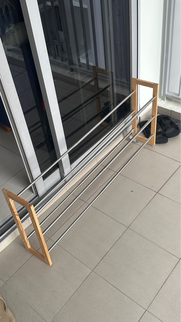 Muji Wooden and Metal Shoe Rack, Furniture & Home Living, Furniture ...