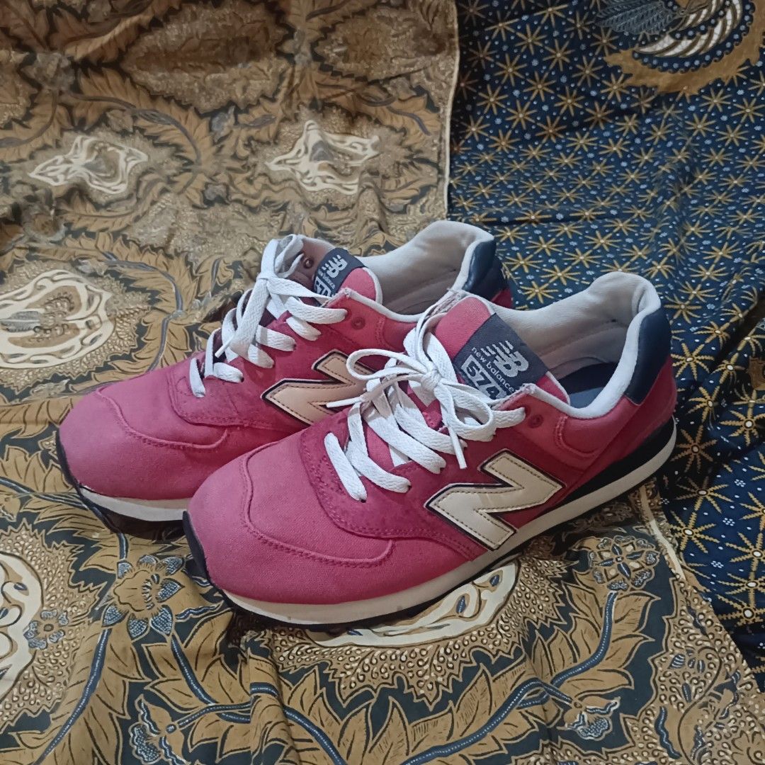 New Balance 574 Art' Running Shoes Red-White