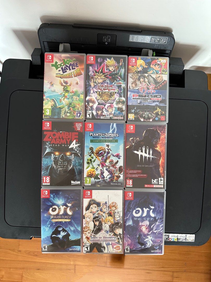 Nintendo Switch game  Yooka-laylee / Yu-gi-oh / Psikyo  / Zombie army / Plants vs zombies / Dead by daylight / Ori blind forest / Tales of vesperia / Ori will of wisps628630855386901116