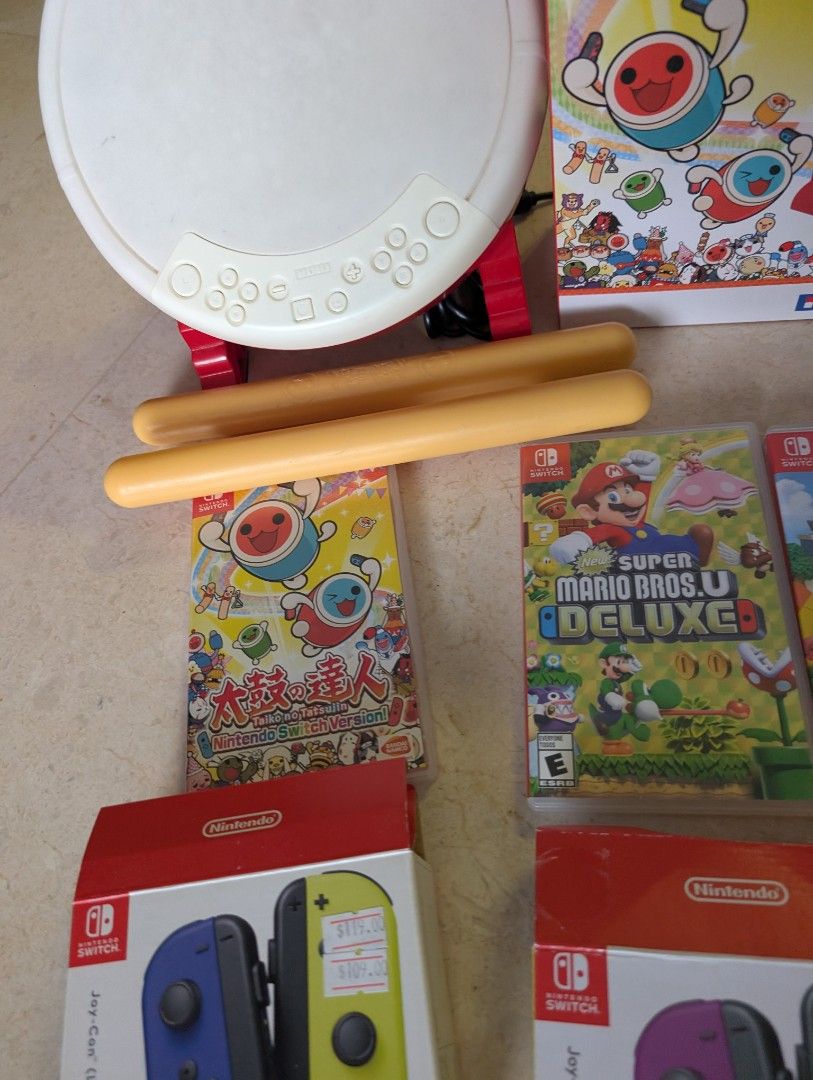 Nintendo switch joycon set of 3 boxer taiko no tatsujin drum set switch version animal crossing super Mario bros u deluxe  ring fit adventure62853057544707114