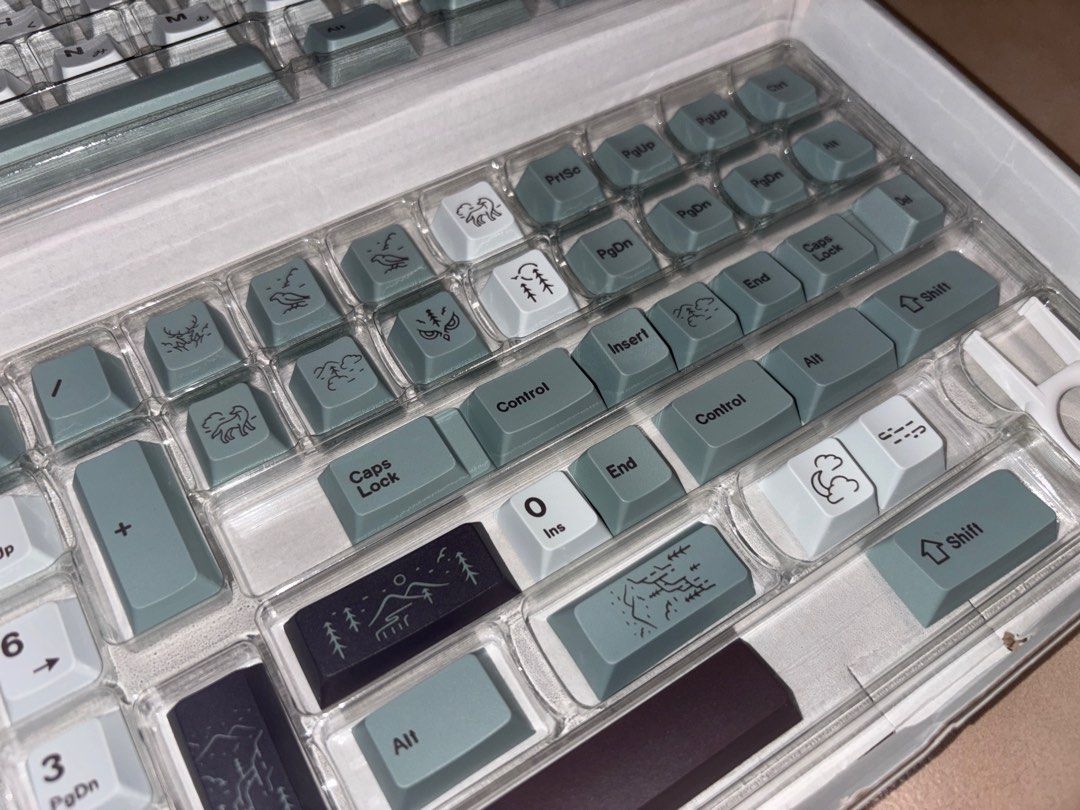 November Fog Cherry Profile PBT Keycaps GMK CYL NicePBT Clones Mechanical Keyboard62863059337987111