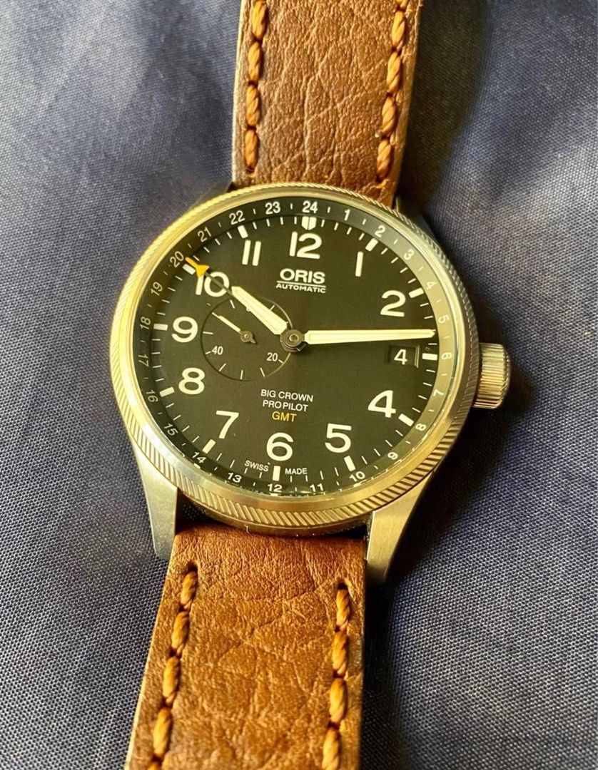 Oris propilot gmt 45mm watch (Category: Men's Watches) located in Valenzuela. Submitted by philoris (Listing ID 1376095720, Image 1). Description: Hi guys, Selling slightly used Oris propilot gmt small seconds 45mm pulot watch, complete w box, 9/10 rating, keep time 59,000 slightly negotiable, can trade with oris pointer date or 65 divers 40mm complete w box Meet up sm Valenzuela or Landers Balintawak Thanks.