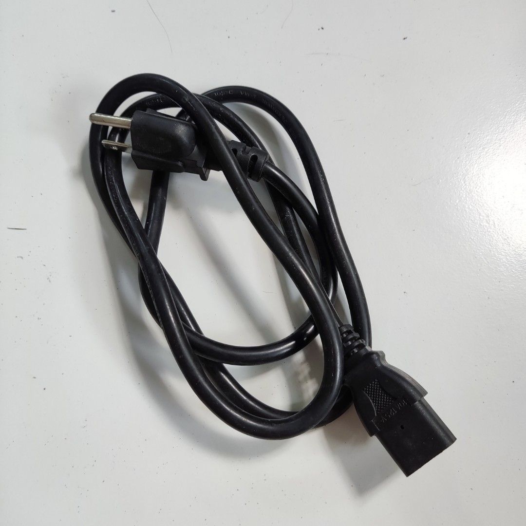 Power Cable/ Power Cord Heavy Duty (Category: Cables & Adaptors) located in Binan City. Submitted by lorenzobaliteece (Listing ID 1376082003, Image 1). Description: For Sale 18AWG Power Cable/ Power Cord 1.5 meter ang haba Good for Desktop Computer and Home Appliances Pwede pang rice cooker or any heating na home appliances Galing company pull out kaya sure na high quality. Price: PHP 80 each PHP 65 each if 10pcs kukunin Pwede pick up or Shipping