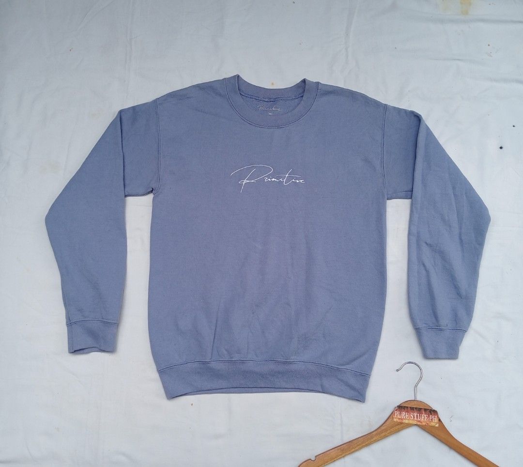 Primitive purple crewneck (Category: Coats, Jackets and Outerwear) located in Pili. Submitted by purestuffph (Listing ID 1376044123, Image 1). Description: Primitive skateboards purple crewneck size: small width: 19 length: 25 9/10 condition and color rate 450 + shipping fee.