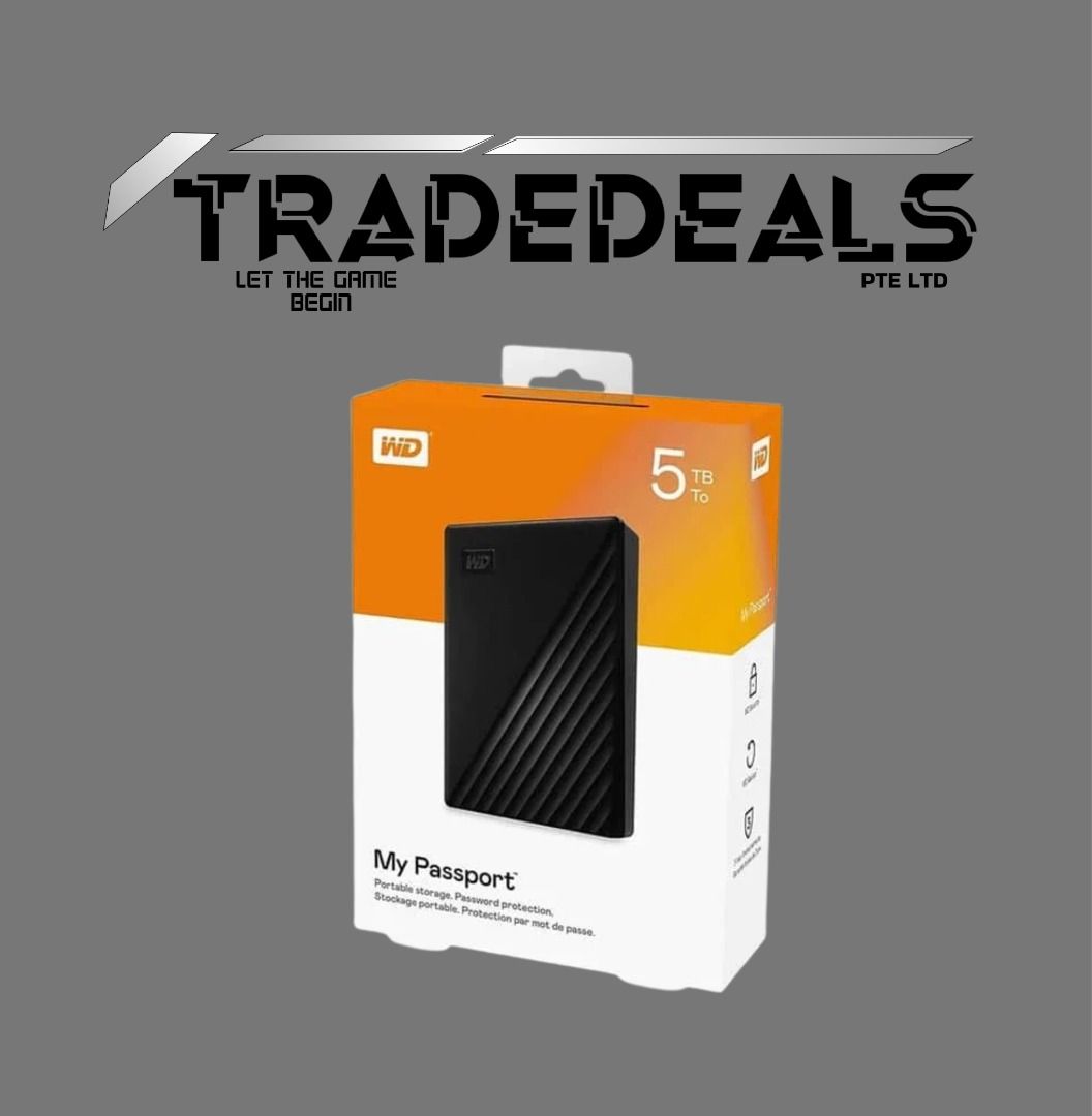 Western Digital My Passport External Hard Drive (1TB / 2TB / 4TB / 5TB / 6TB) USB 3.0 [ 3 Year Warranty By WD ]62863110665603113