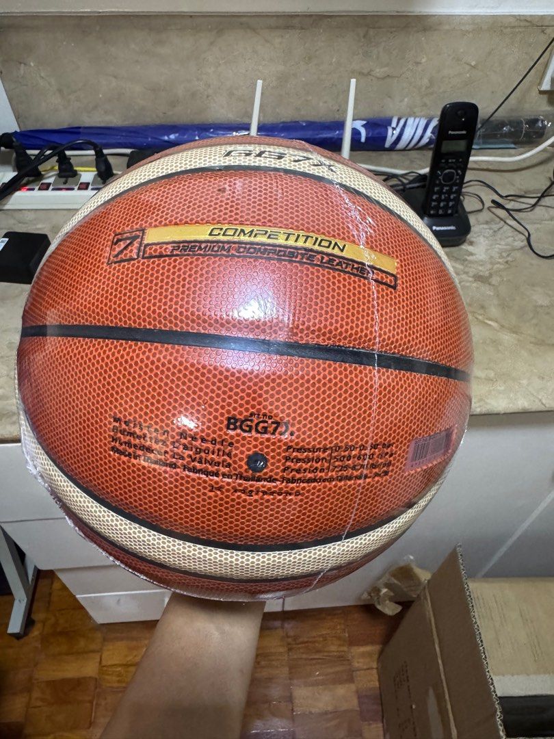 RUSH brand new Basketball (Category: Racket and Ball Sports) located in Makati City. Submitted by ganeshacn.870 (Listing ID 1376149778, Image 2). Description: Hi! I am selling the Brand New basketball for 395 pesos only. Item is sealed and brand new synthetic leather. Wholesale orders possible- More discount. Please let me know if interested. Meetups or Shipping possible. Thanks! .
