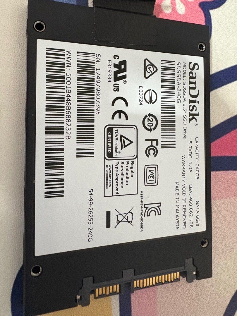SanDisk 240GB SSD Card for Laptop Computer62863110609665111