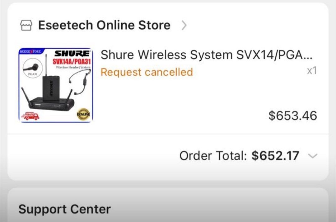 Shure Wireless microphone ( Clearance Sale)63222279532035114