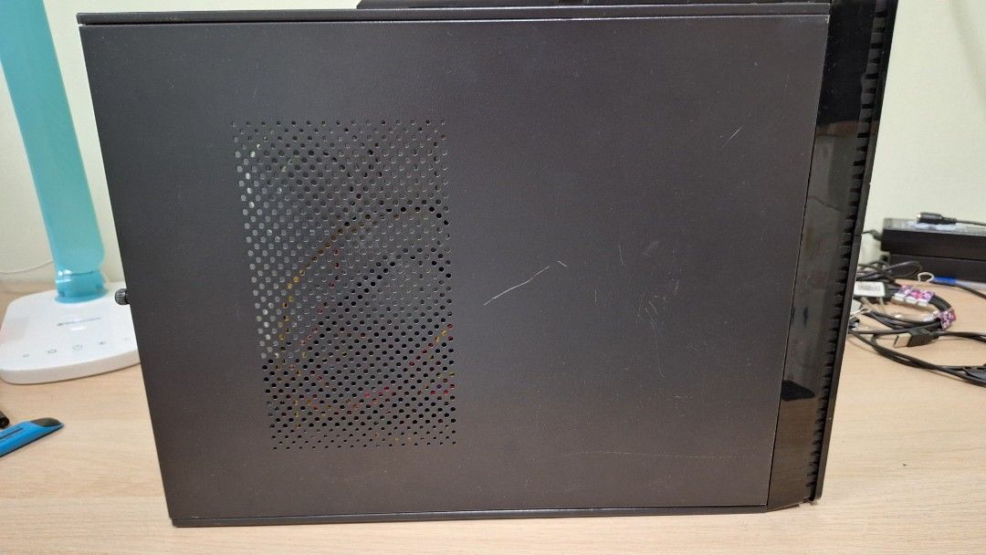 Silver Mini Low Profile Desktop PC Tower Case with PSU 250W and stand62853057126147111