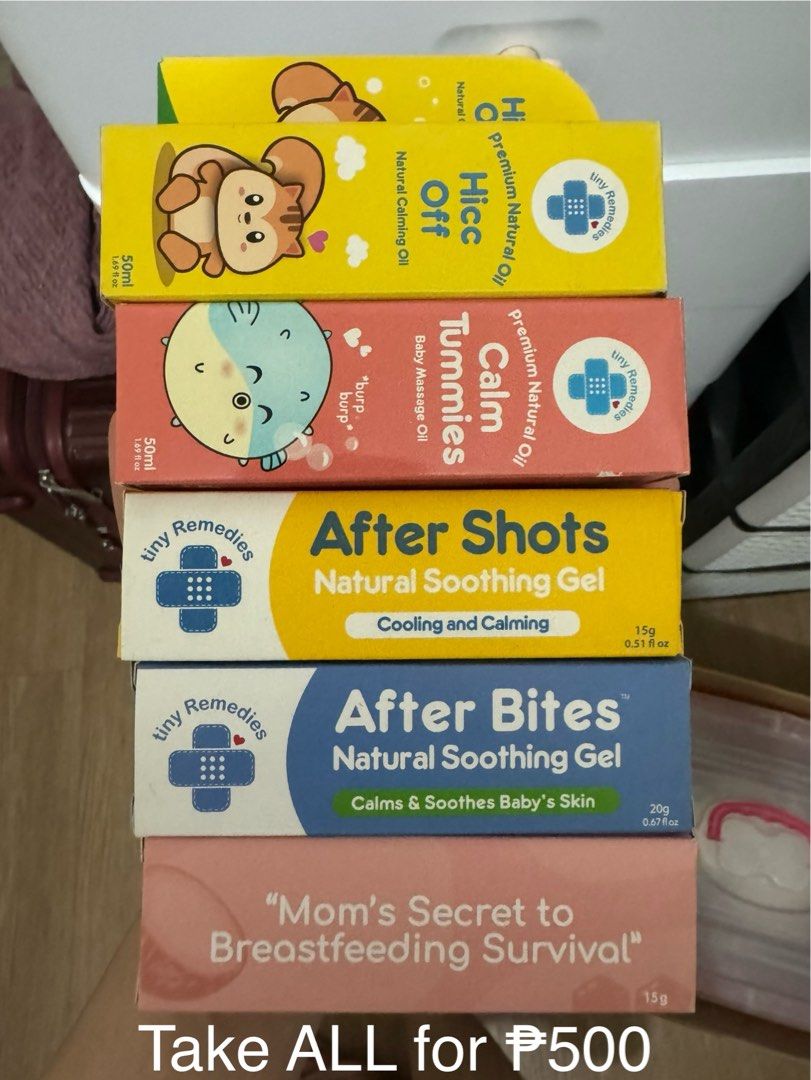 Tiny Buds (assorted) (Category: Baby Toiletries & Grooming) located in Pasig City. Submitted by racheism (Listing ID 1376189021, Image 1). Description: Tiny buds Hicc off, Calm Tummies, After shots, After Bites, Breastfeeding cream/gel - ₱500.