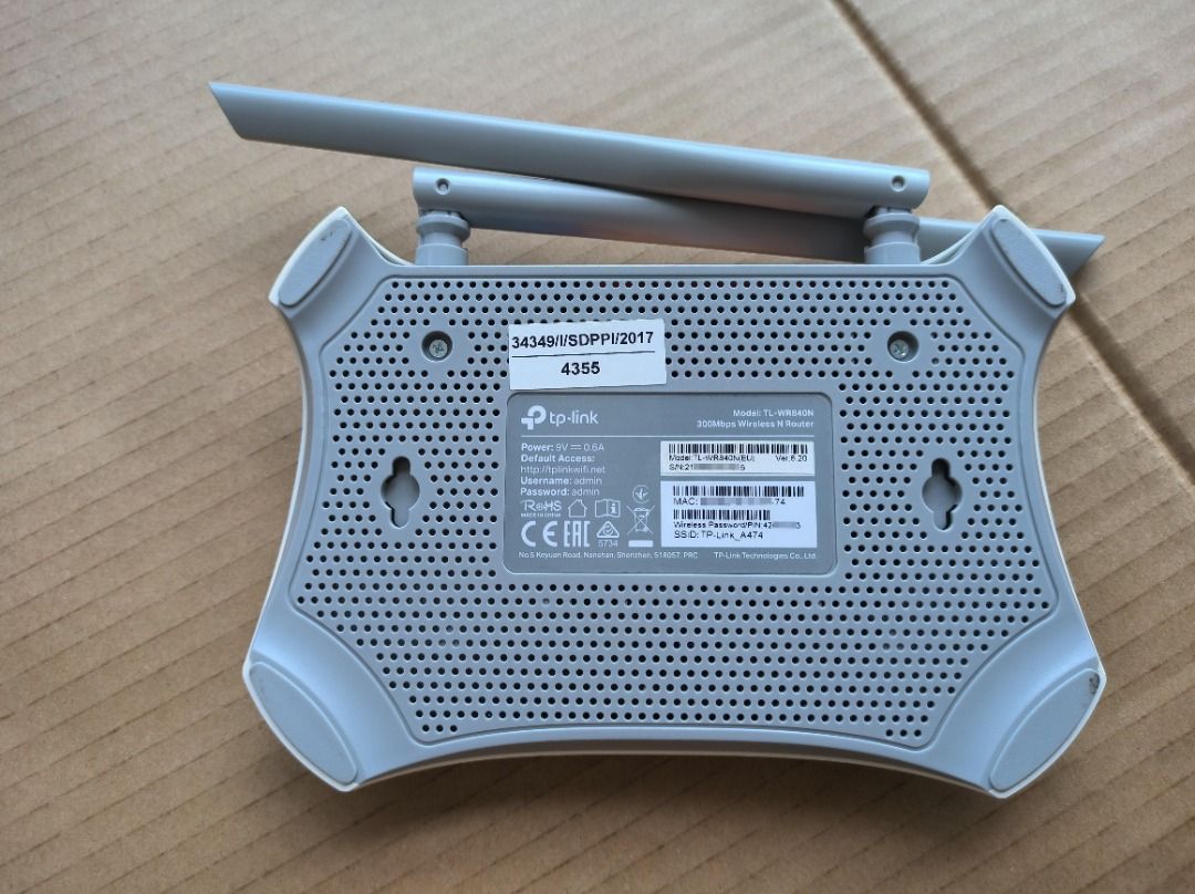 TP-Link Wifi TL-WR840N 300Mbps Wireless N Router62863084834947113