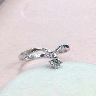 TSL 0.20ct Diamond Ring 18K White / 750, Hong Kong Size 25, Approximately G Color, Good Sparkle (3g)64214074731266110