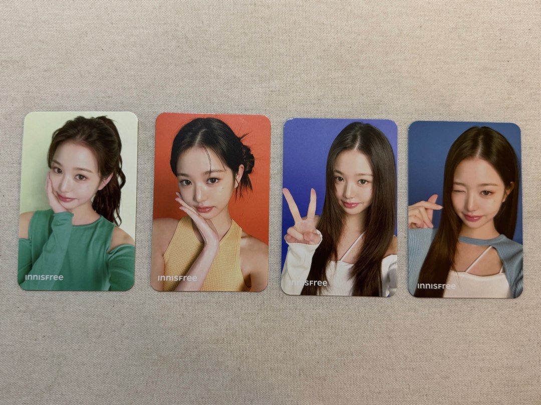 Wonyoung Innisfree Photocards (Category: K-Wave Merchandise) located in Marikina City. Submitted by elaishoppe (Listing ID 1376031967, Image 1). Description: Wonyoung Innisfree Photocards - with id case and chain .