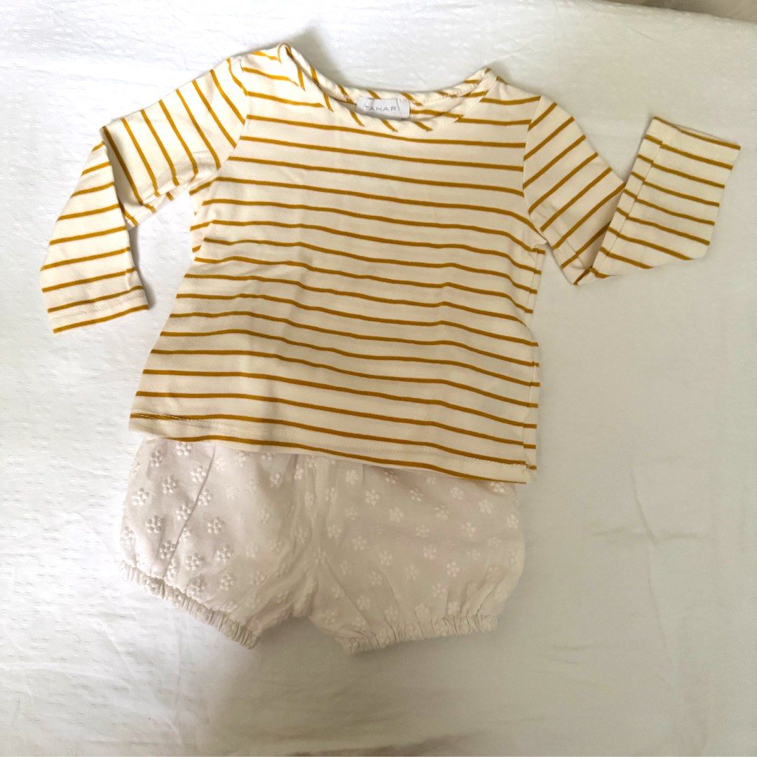 12m Tahari Terno Set (Category: Babies & Kids Fashion) located in Pasig City. Submitted by speciallyselected (Listing ID 1376271768, Image 2). Description: Brand: Tahari (top) Unbranded (bottom) Size: 12m (will fit up to 18m) No flaws. Minimal sign of usage only. .