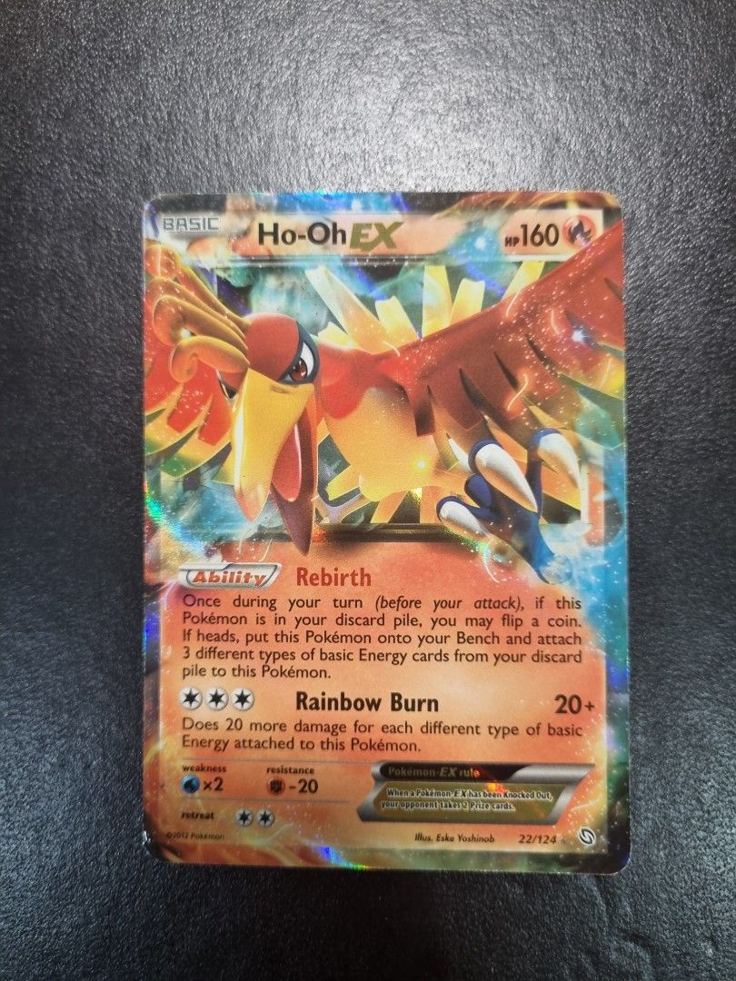 [1st Copy] Pokemon Ho Oh EX Dragon Exalted 22/124 Card, Hobbies & Toys ...