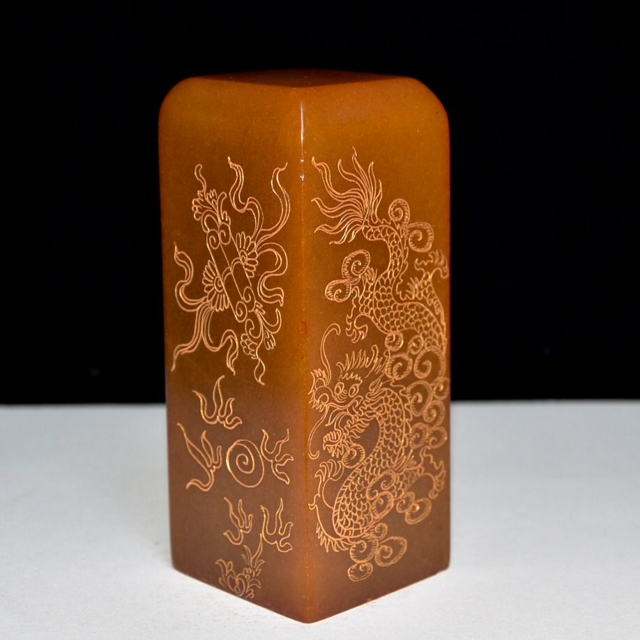 旧藏老货寿山石田黄石印章Old Collection Shoushan Stone