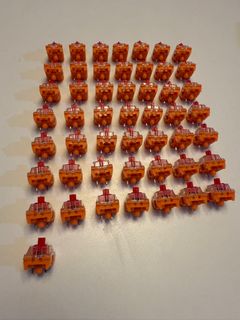 Interruptores de teclado con eje naranja (50 unidades)