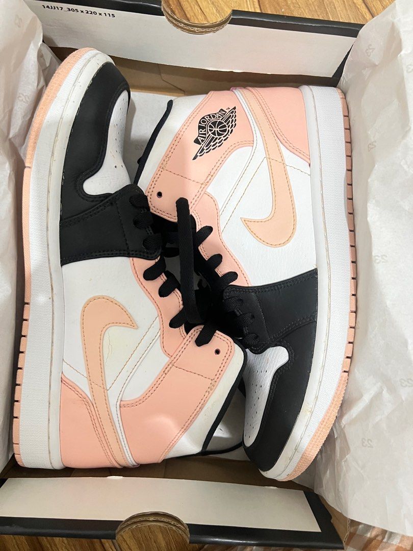 Air Jordan Mid Crimson Tint Pink White Black